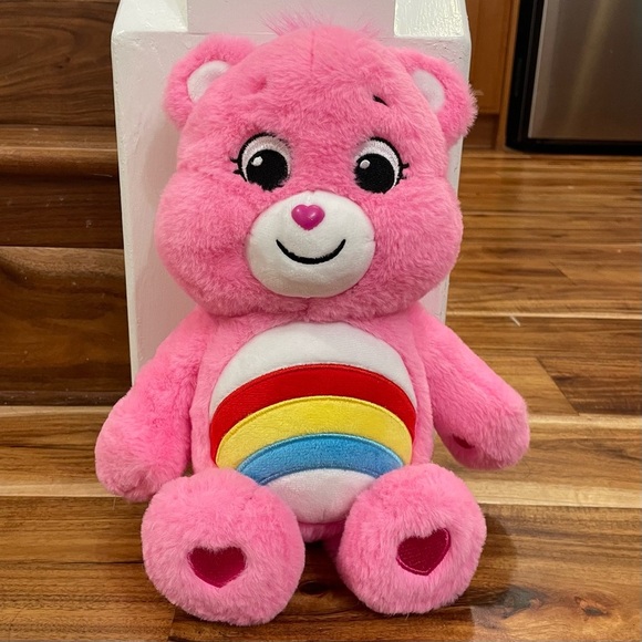 Care Bears Cheer Bear Plush 2020 Stuffed Animal 13” Rainbow Pink - Picture 6 of 10